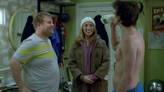 Heres Craig aka James Corden Sophie aka Daisy Haggard and the Doctor