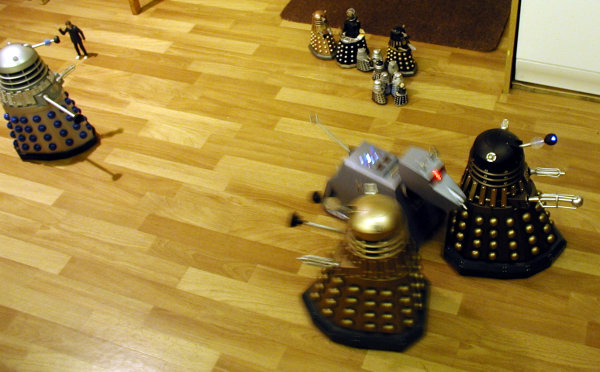 Dalek Vs. Dalek - K-9 joins Wayne and Derek's fight