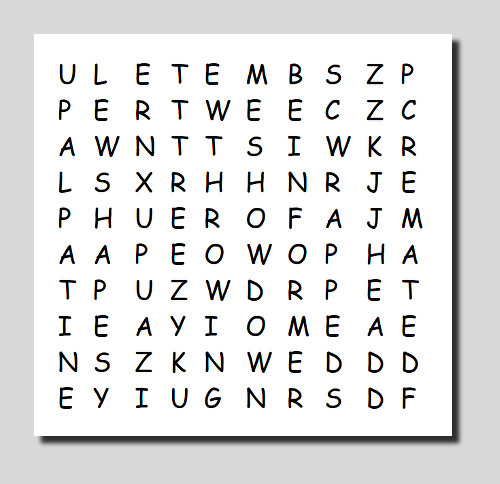 Chief Inspector Grey-um #2 - Fifth word search puzzle.
