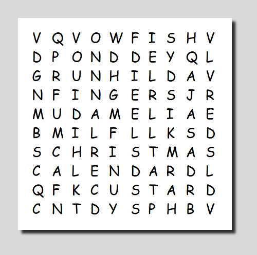 Chief Inspector Grey-um #2 - first word search puzzle.