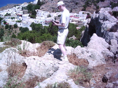 Looking down upon Lindos, Rhodes