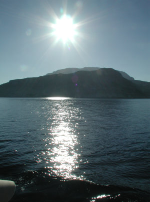 Approaching sunset somewhere just off Rhodes Island